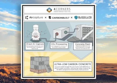 4 Corners Carbon Coalition Funds First-of-its-Kind Project to Turn Air into Concrete at Scale