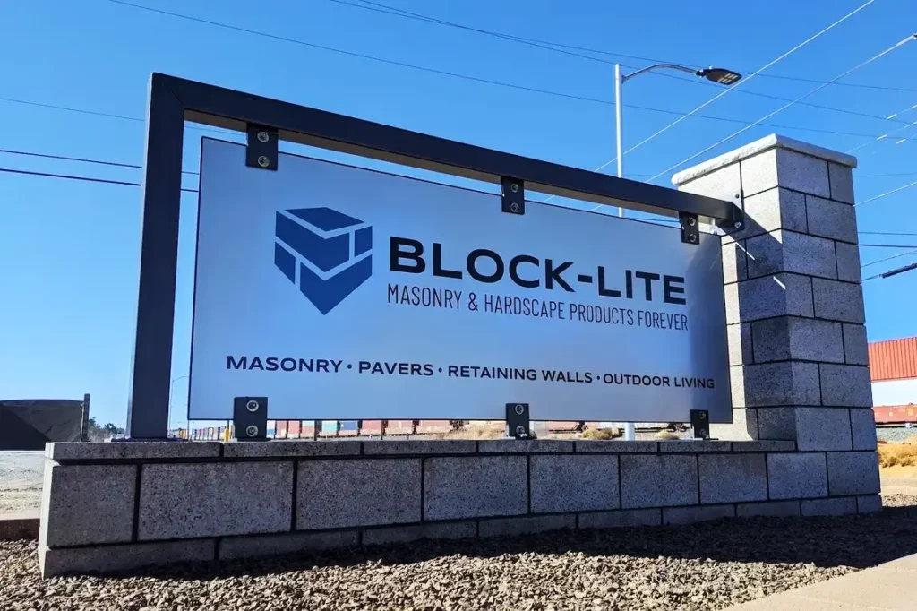 The sign outside Arizona's Block-Lite doesn't (yet!) say they're an ultra-low carbon concrete producer