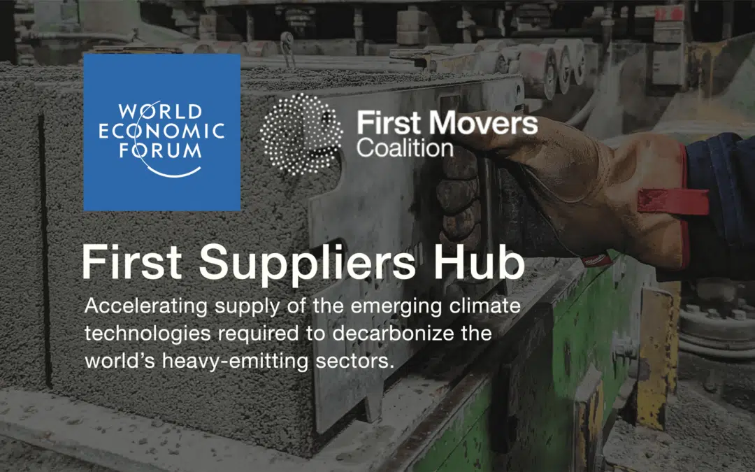 CarbonBuilt’s Ultra-low Carbon Concrete Featured in Launch of First Movers Coalition’s First Suppliers Hub